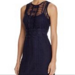 AQUA Bloomingdales Sleeveless Lace Dress Size M